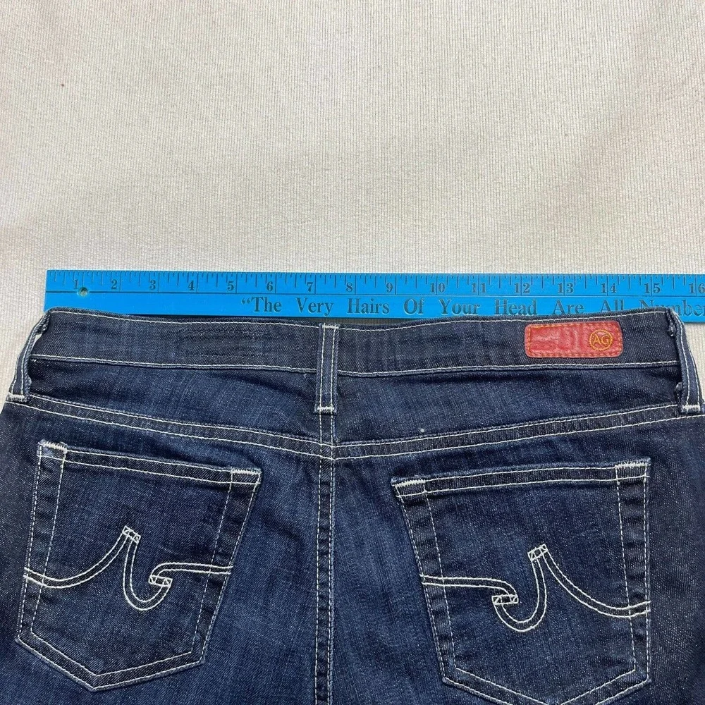 AG ADRIANO GOLDSCHMIED Shorts Womens 29R The Malibu Crop Pant Denim Blue - Picture 9 of 10